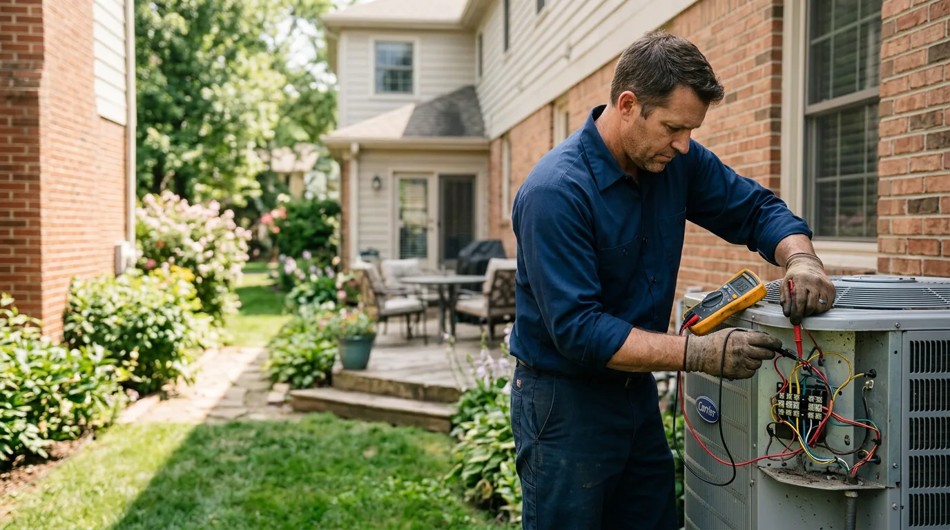 HVAC technician working near Montague, MA